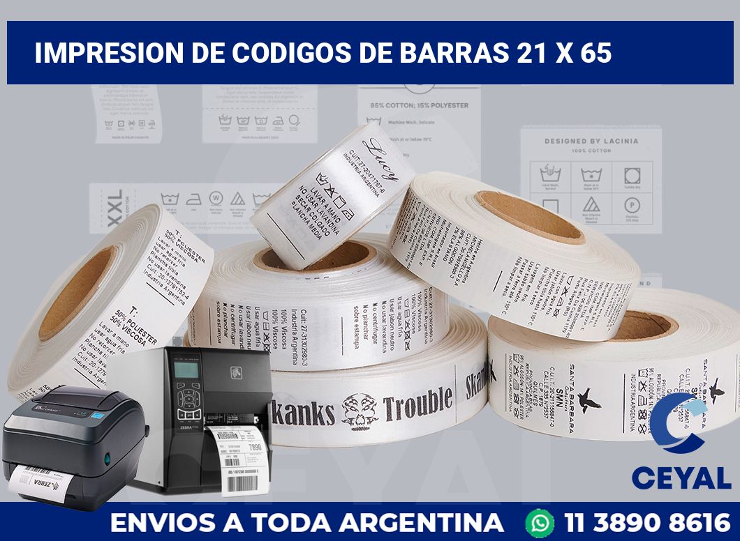 impresion de codigos de barras 21 x 65