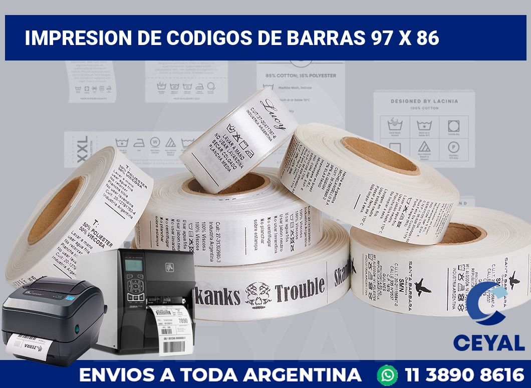 impresion de codigos de barras 97 x 86