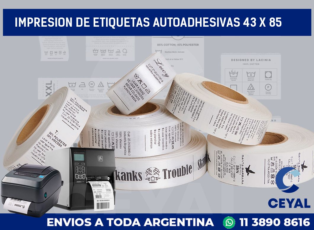 impresion de etiquetas autoadhesivas 43 x 85