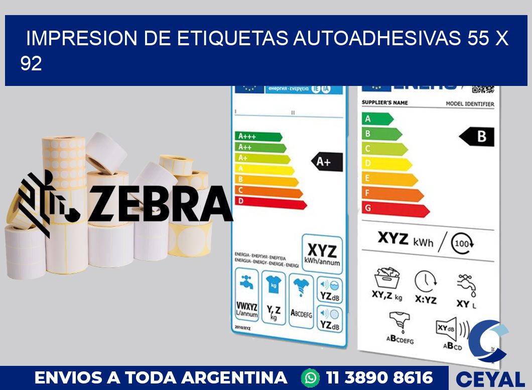 impresion de etiquetas autoadhesivas 55 x 92