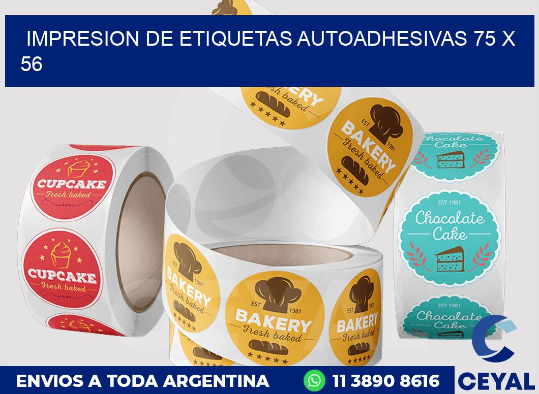 impresion de etiquetas autoadhesivas 75 x 56