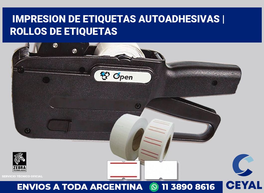 impresion de etiquetas autoadhesivas | rollos de etiquetas