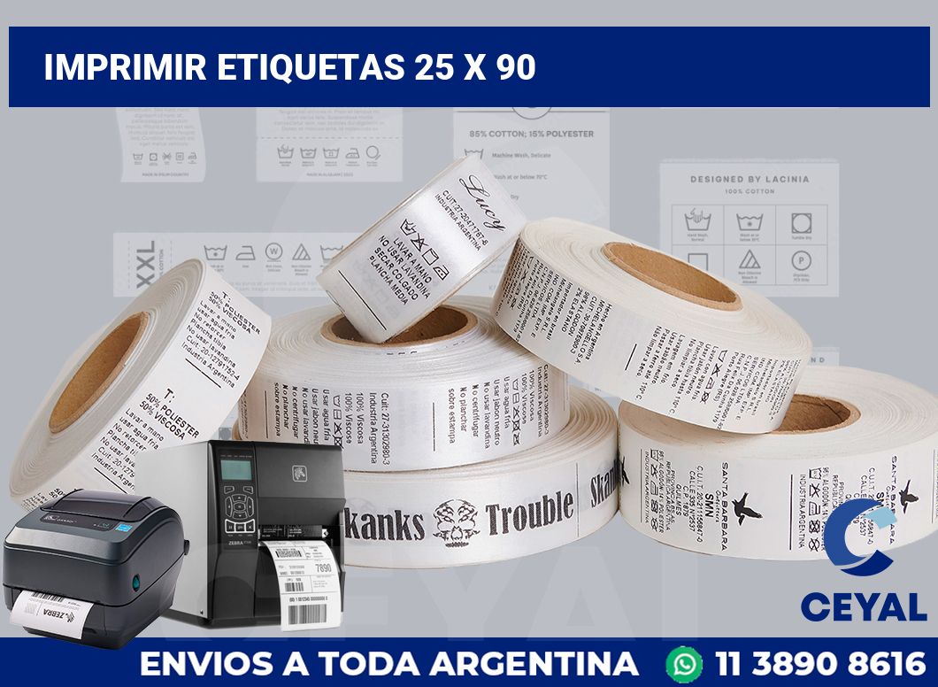 imprimir etiquetas 25 x 90