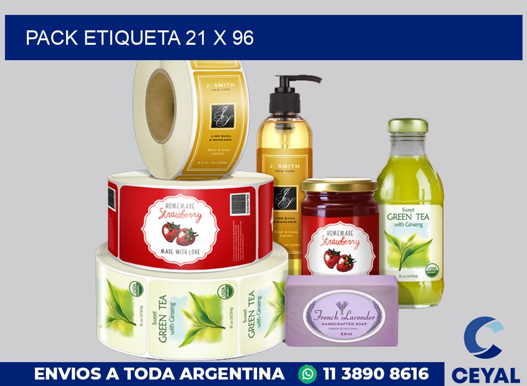pack etiqueta 21 x 96