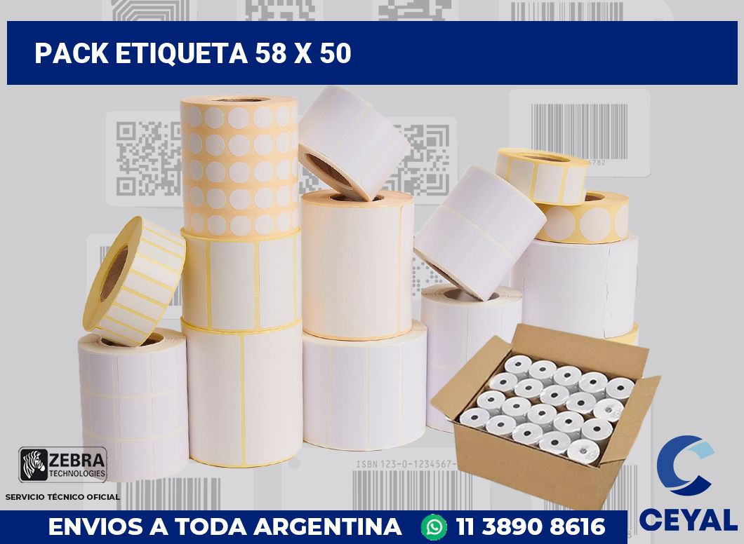 pack etiqueta 58 x 50