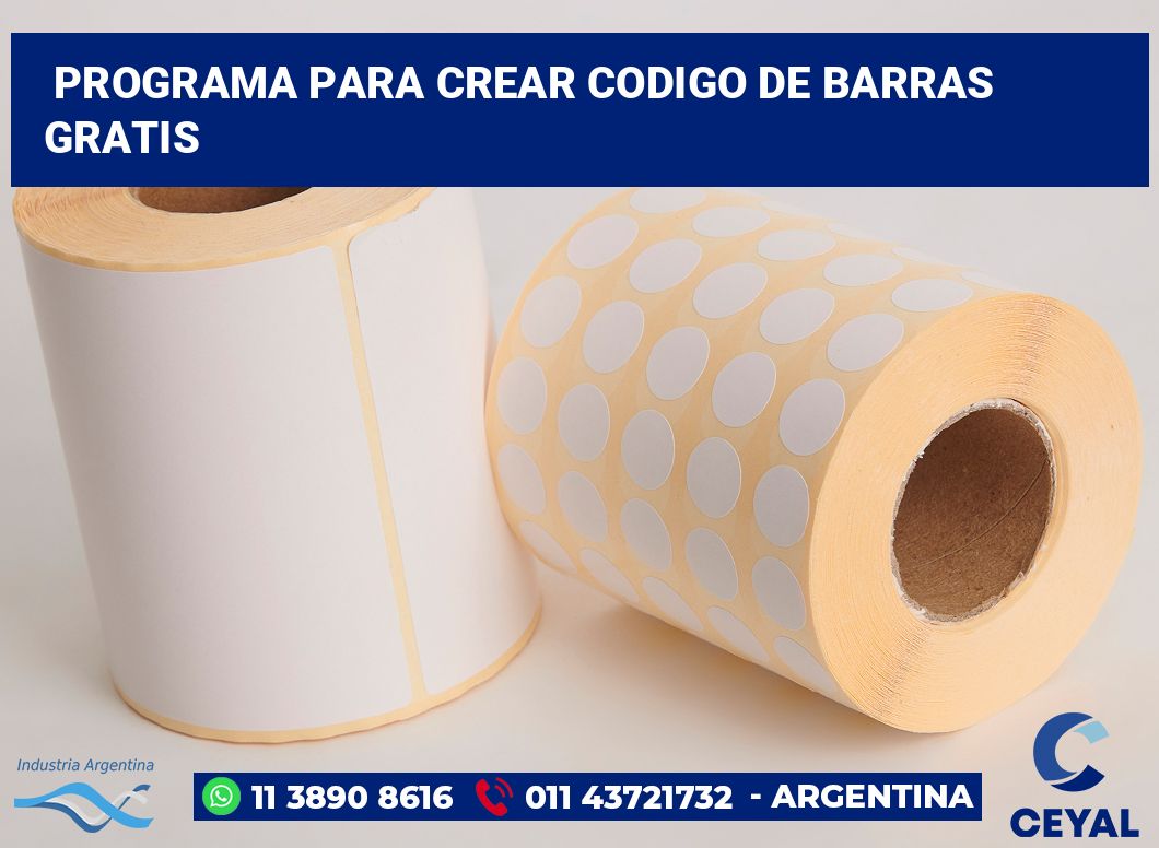 programa para crear codigo de barras gratis
