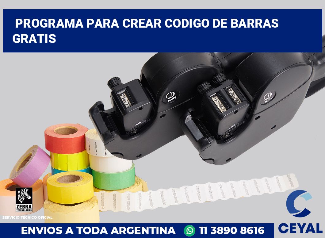 programa para crear codigo de barras gratis