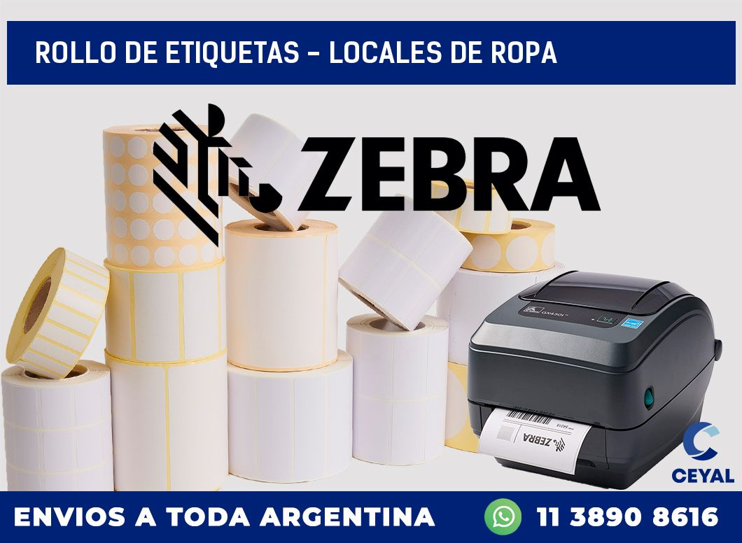 rollo de etiquetas - Locales de ropa