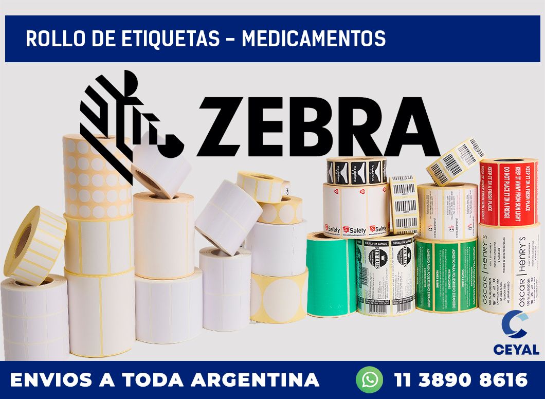 rollo de etiquetas - Medicamentos