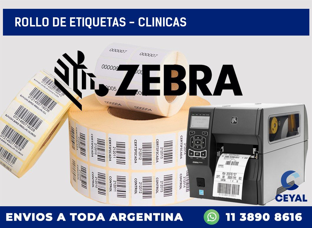 rollo de etiquetas – clinicas