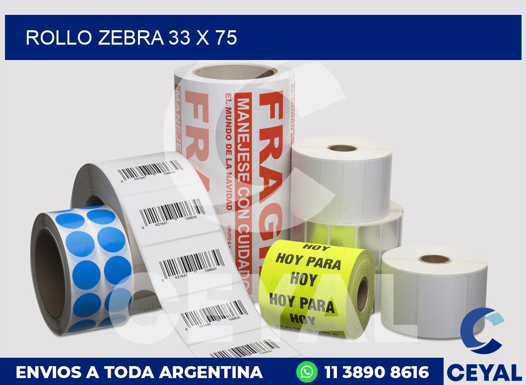 rollo zebra 33 x 75