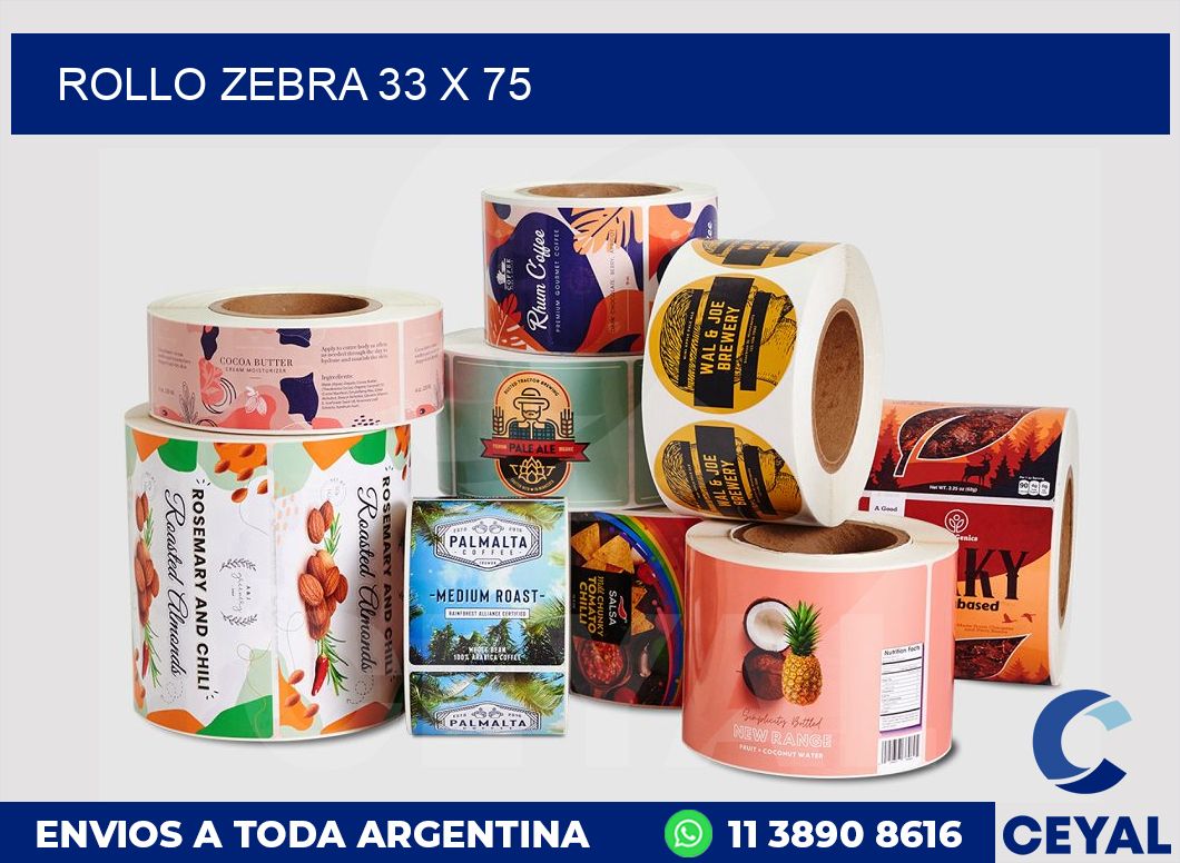 rollo zebra 33 x 75
