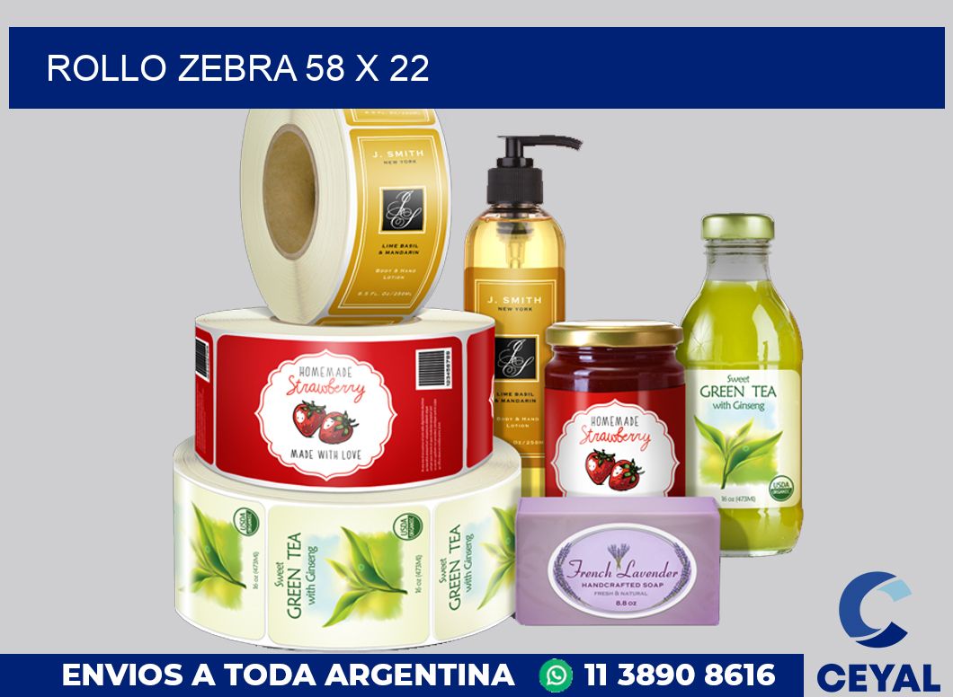 rollo zebra 58 x 22
