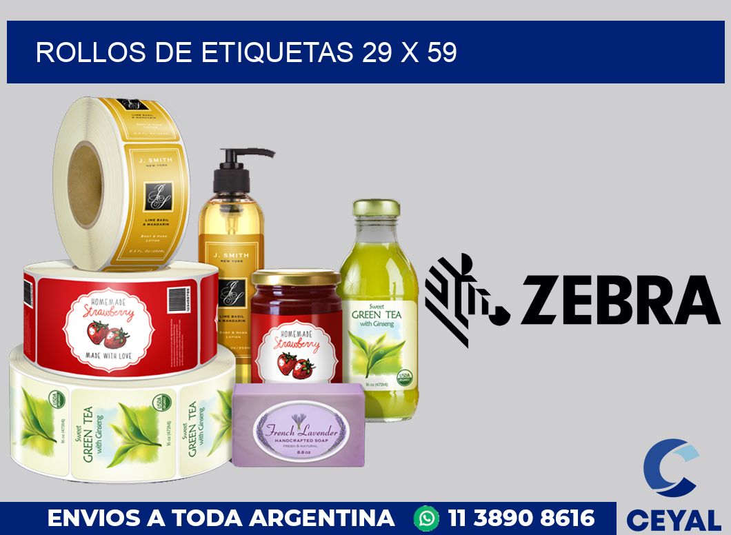 rollos de etiquetas 29 x 59