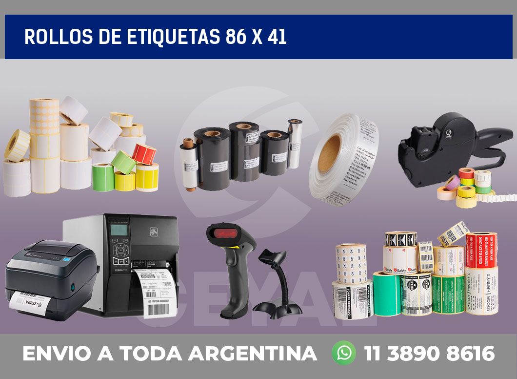 rollos de etiquetas 86 x 41