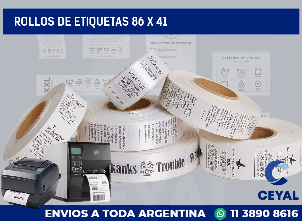 rollos de etiquetas 86 x 41