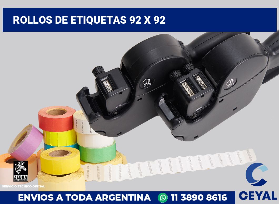 rollos de etiquetas 92 x 92