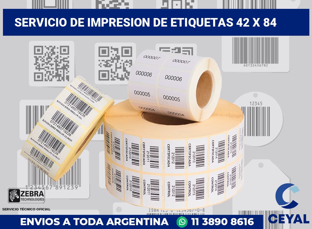 servicio de impresion de etiquetas 42 x 84