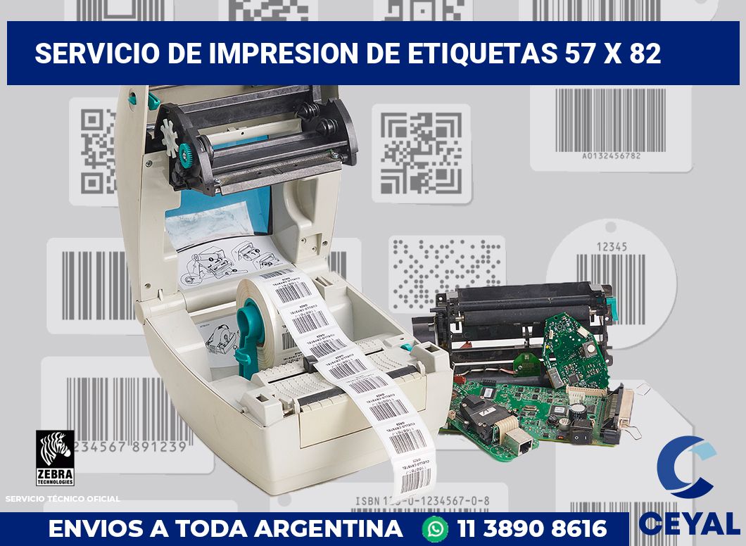 servicio de impresion de etiquetas 57 x 82