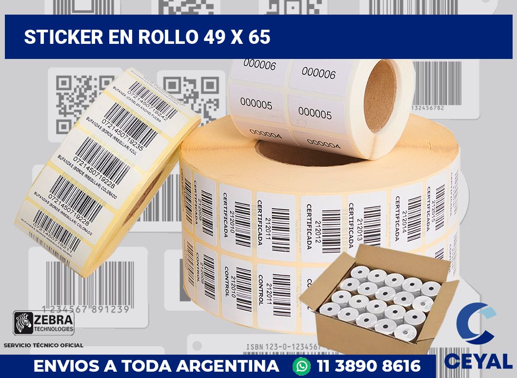 sticker en rollo 49 x 65