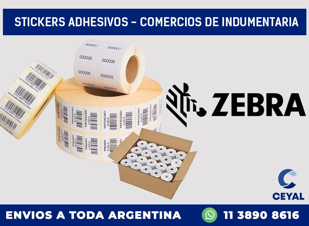 stickers adhesivos – Comercios de indumentaria