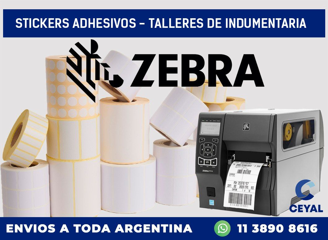 stickers adhesivos - Talleres de indumentaria