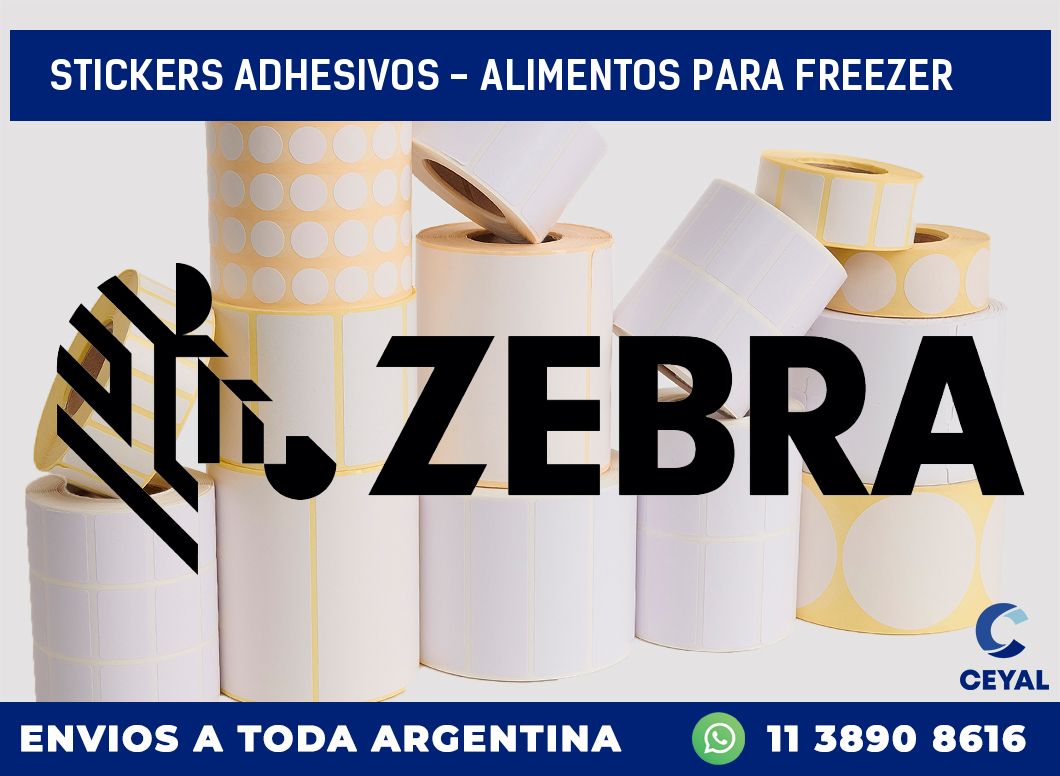 stickers adhesivos - alimentos para freezer