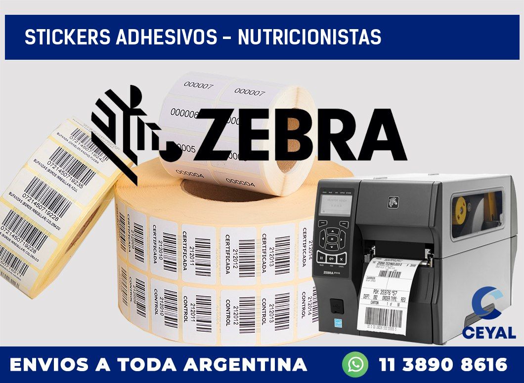 stickers adhesivos - nutricionistas