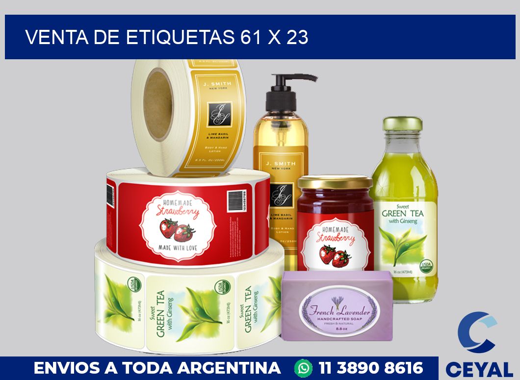 venta de etiquetas 61 x 23