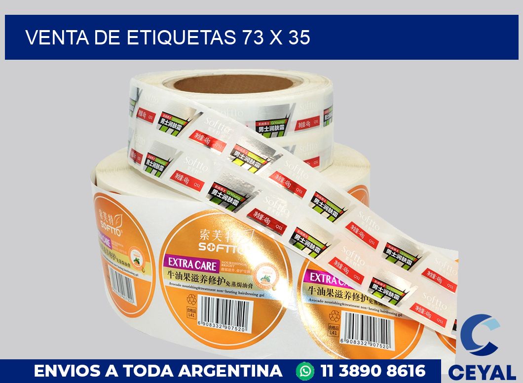 venta de etiquetas 73 x 35