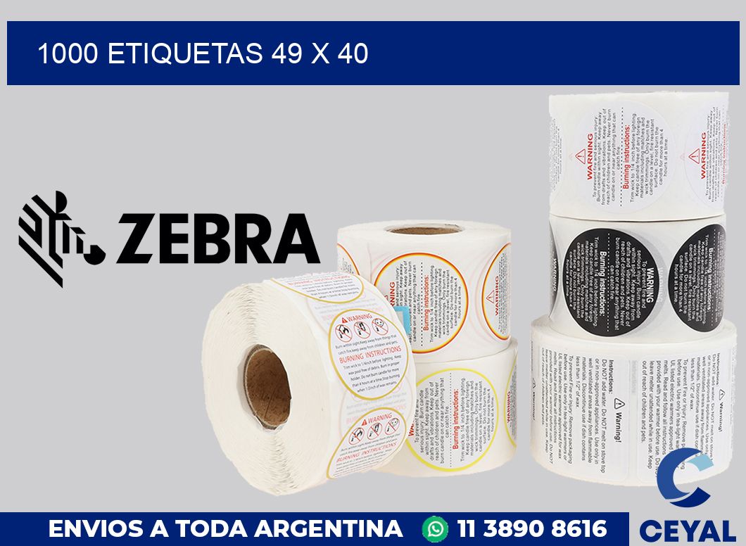 1000 etiquetas 49 x 40