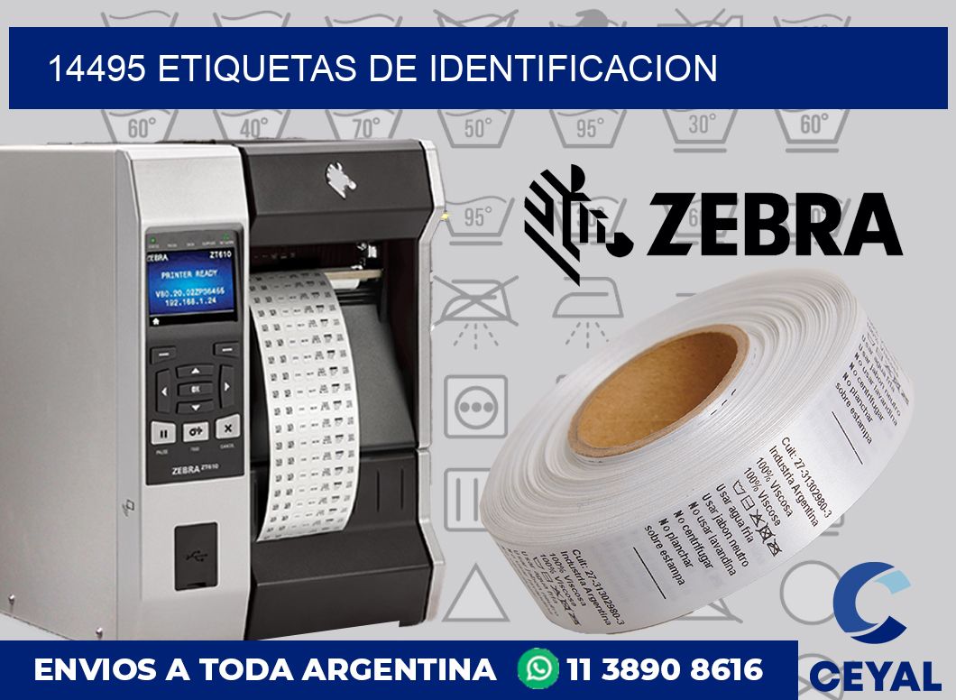 14495 Etiquetas de identificacion