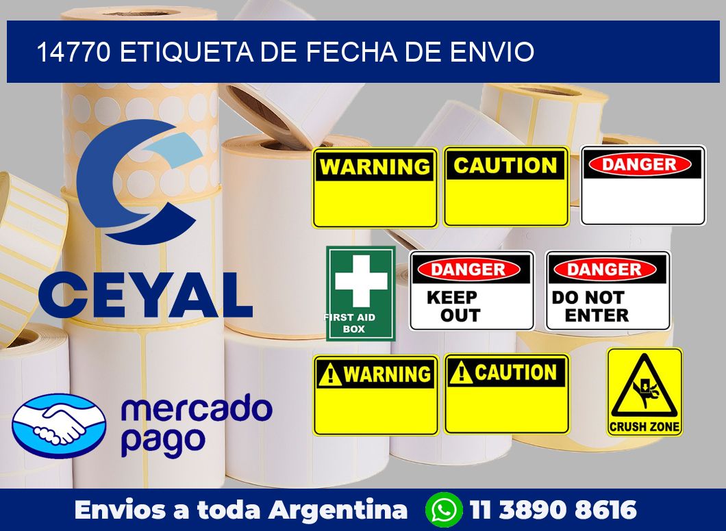 14770 Etiqueta de fecha de envio