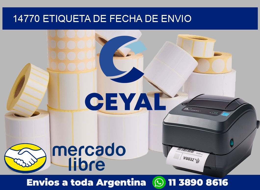14770 Etiqueta de fecha de envio