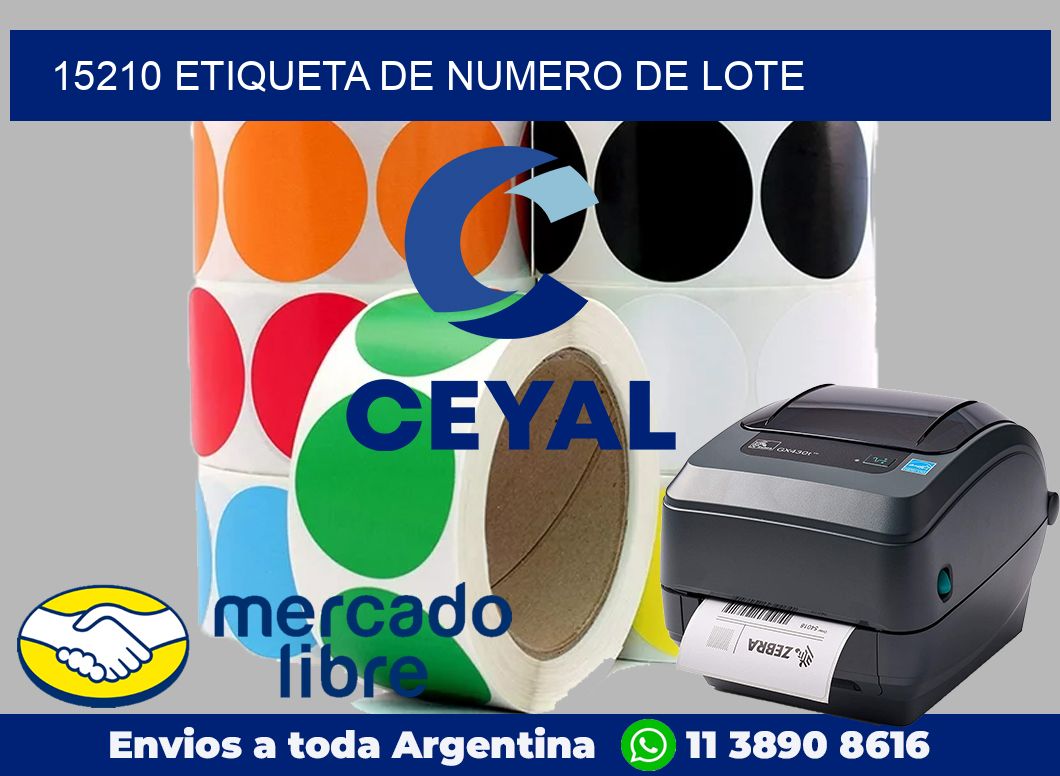 15210 Etiqueta de numero de lote