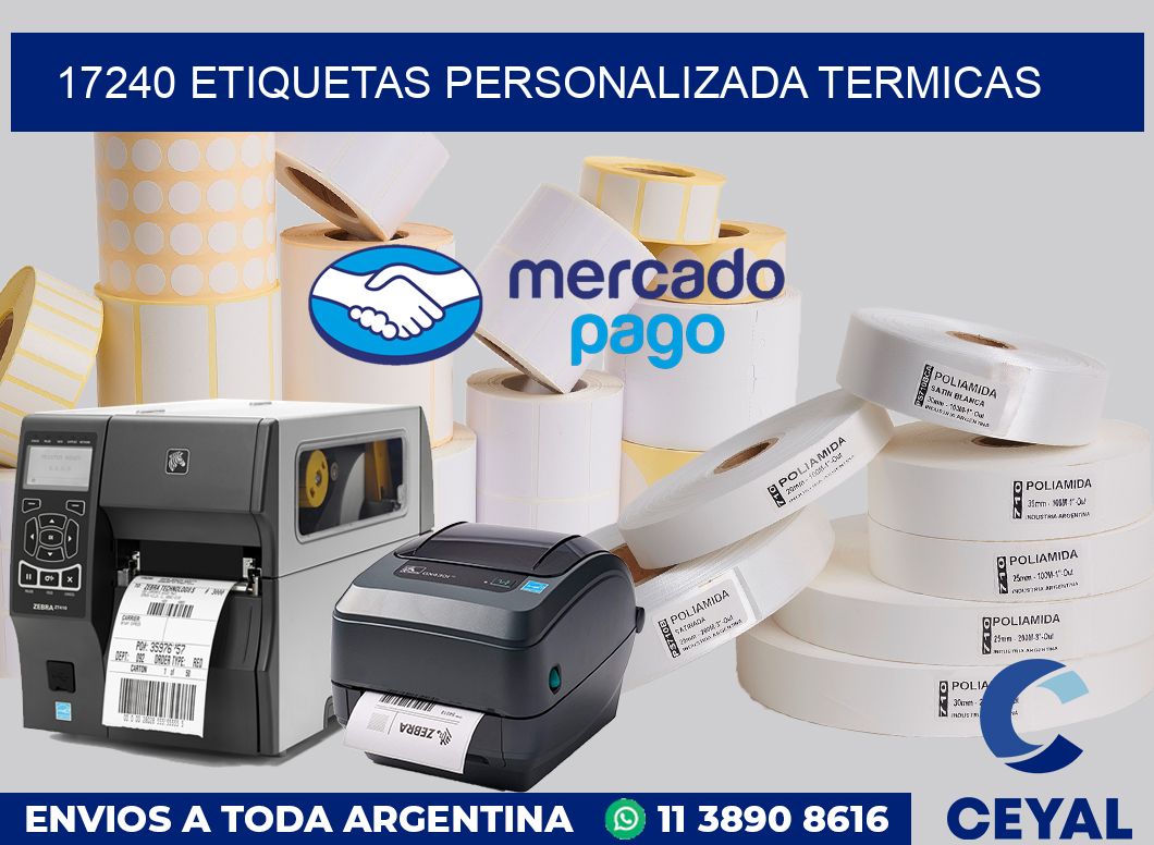 17240 etiquetas personalizada termicas