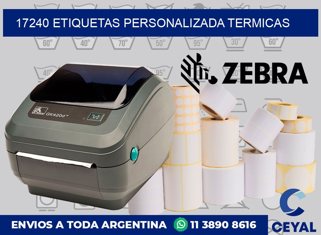 17240 etiquetas personalizada termicas