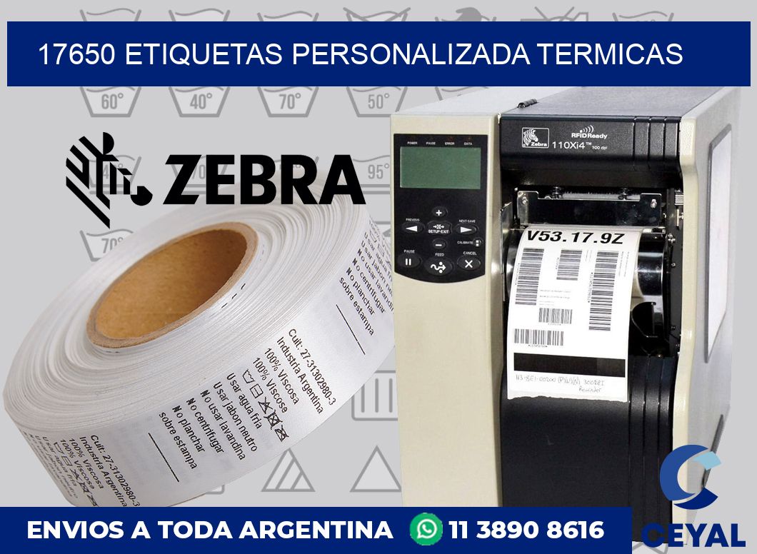 17650 etiquetas personalizada termicas