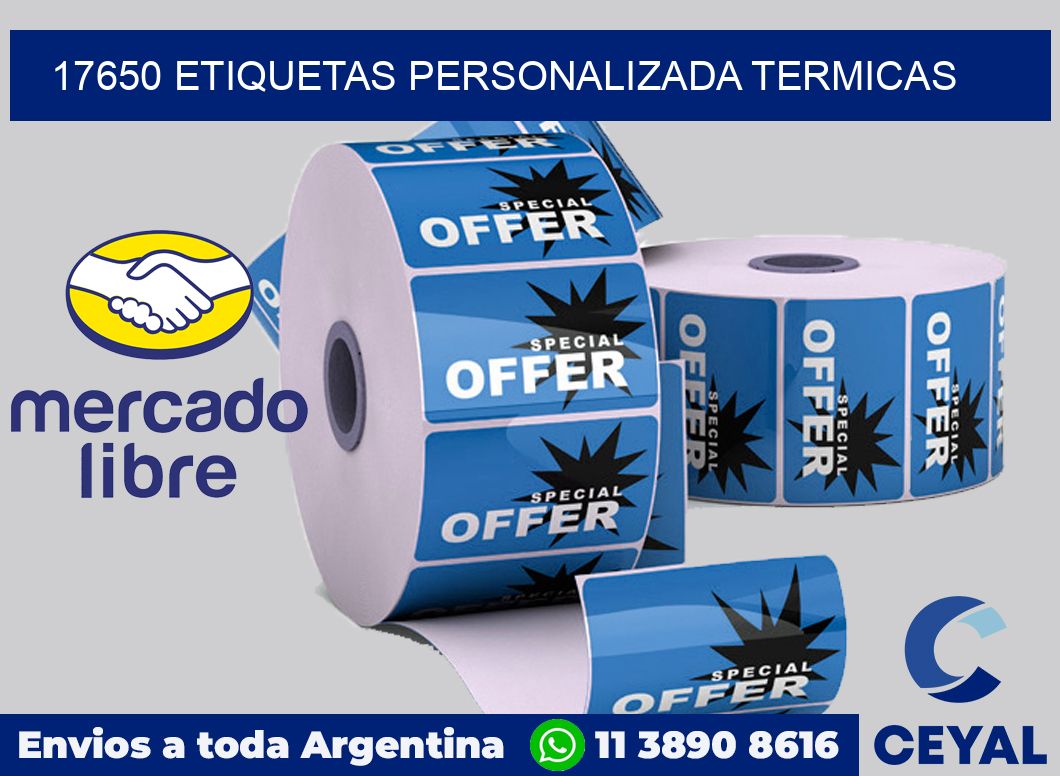 17650 etiquetas personalizada termicas