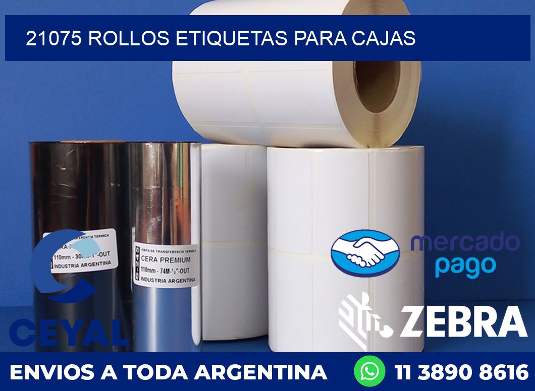 21075 rollos etiquetas para cajas