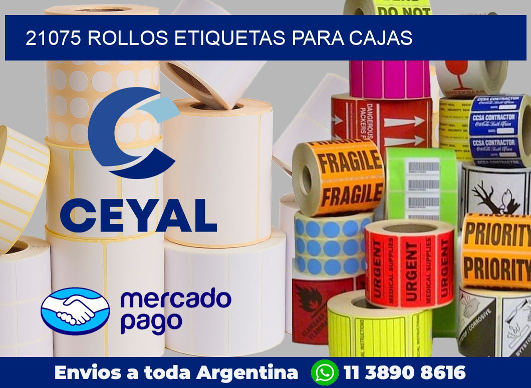 21075 rollos etiquetas para cajas