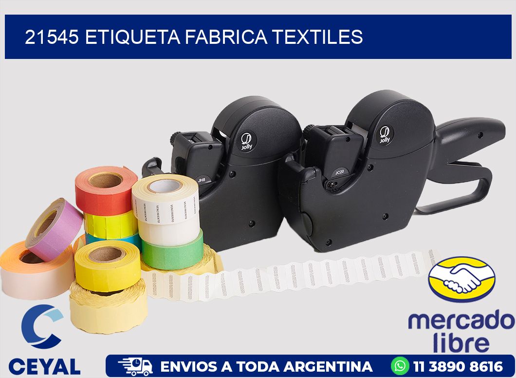 21545 etiqueta fabrica textiles