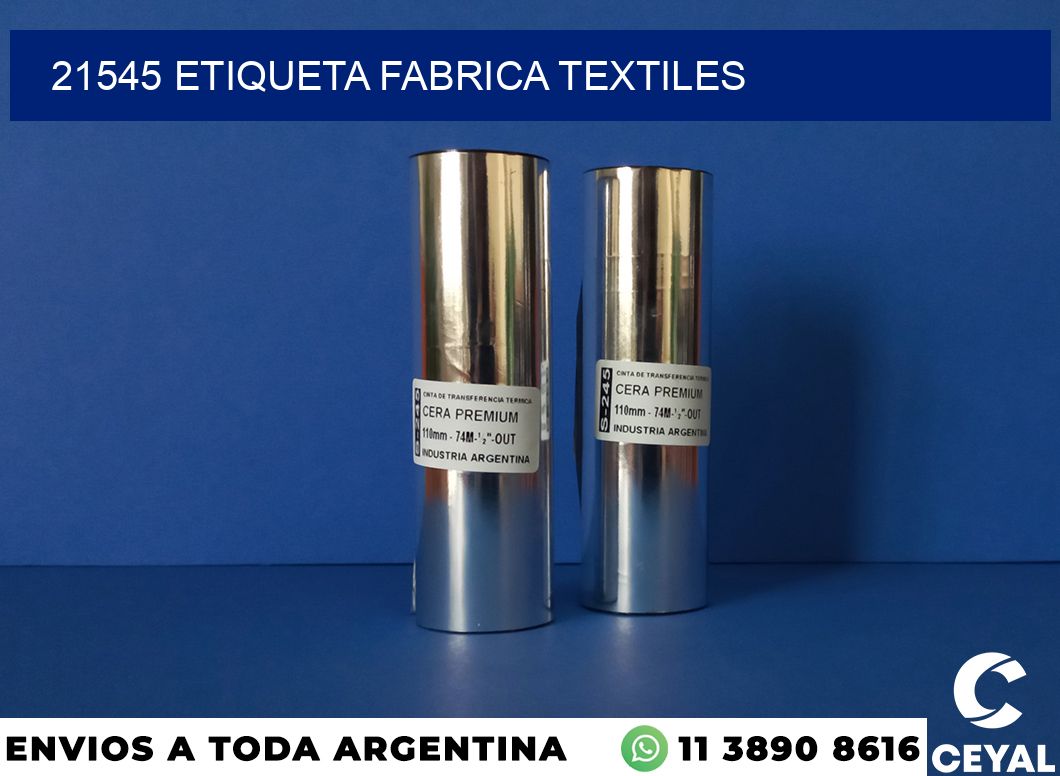 21545 etiqueta fabrica textiles