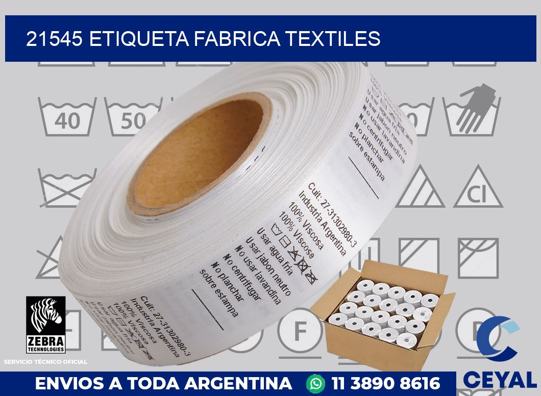 21545 etiqueta fabrica textiles