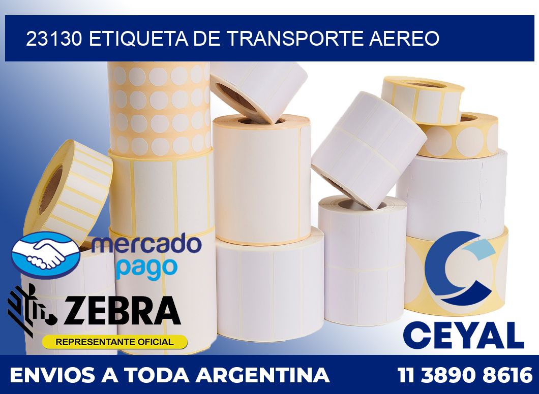 23130 Etiqueta de transporte aereo