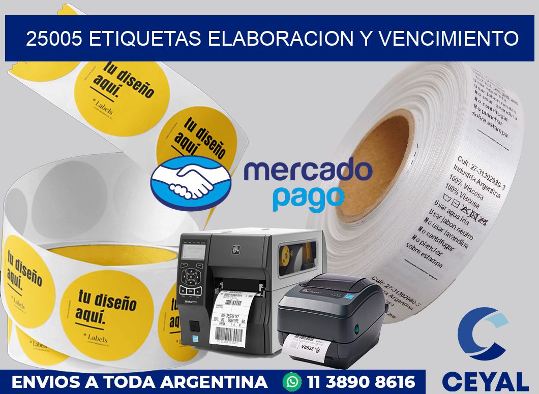 25005 Etiquetas elaboracion y vencimiento