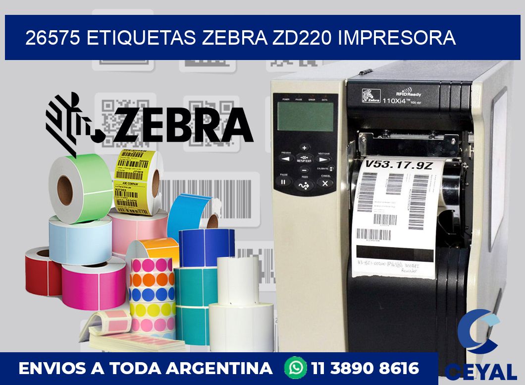 26575 etiquetas Zebra zd220 impresora