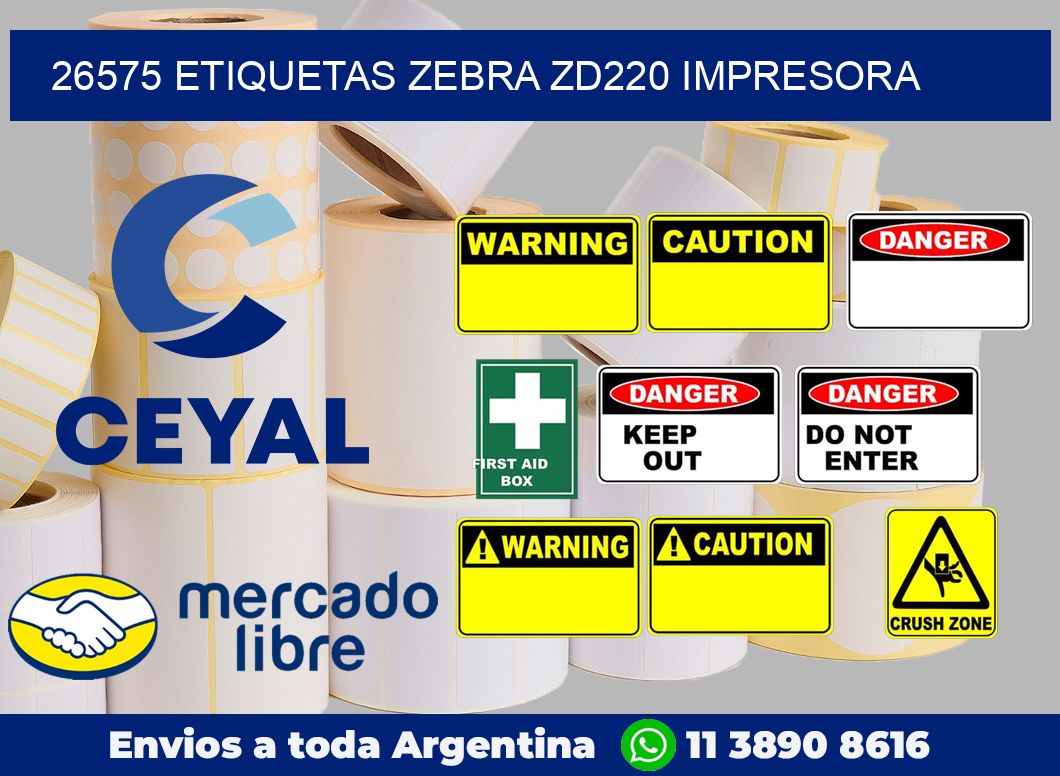 26575 etiquetas Zebra zd220 impresora