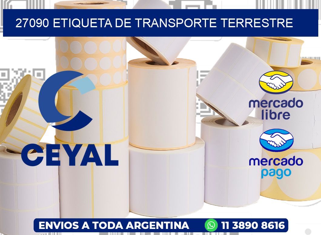 27090 Etiqueta de transporte terrestre