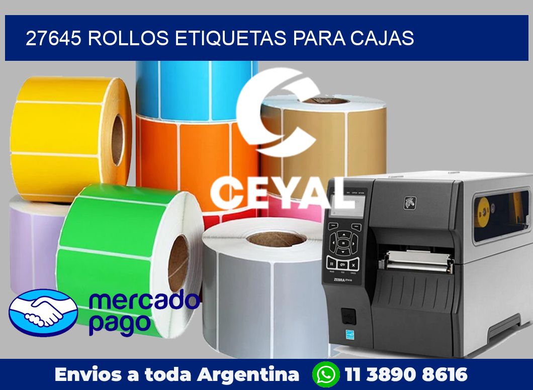 27645 Rollos etiquetas para cajas